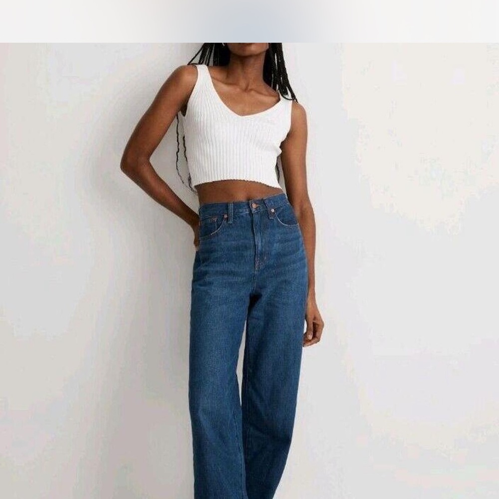 Madewell Blue Boyfriend Jeans High-Waisted Relaxed Fit